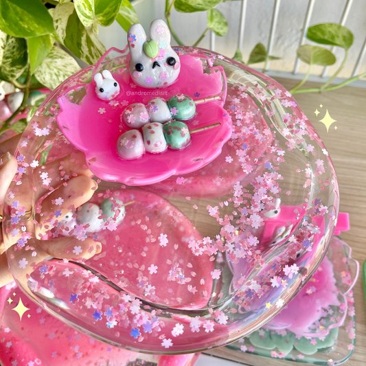 Sakura Bunny Mochi Clear Tray