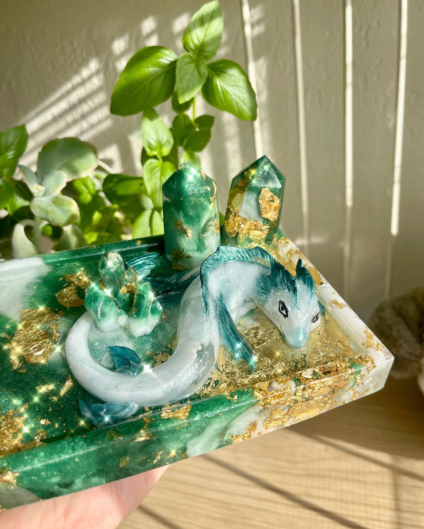 Jade and Gold Dragon Trays