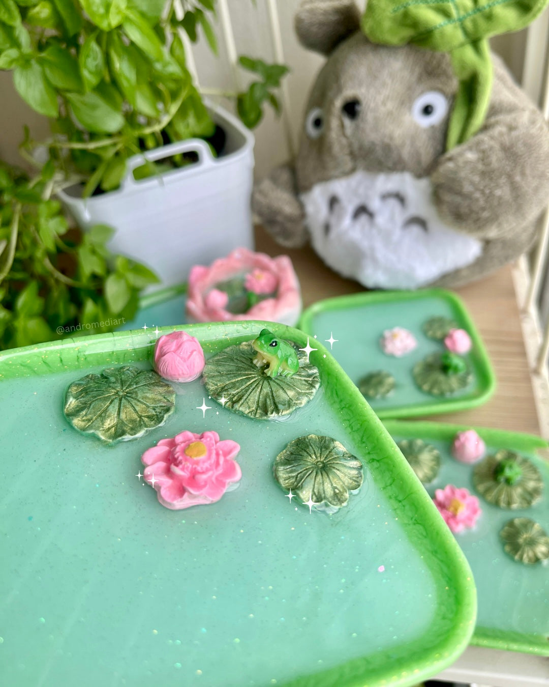 Mini Frog Pond Lotus Jewelry/Trinket Trays