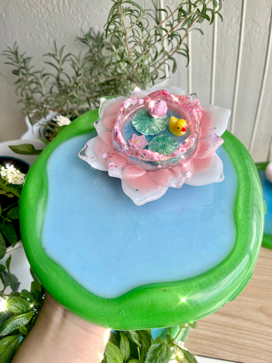 Pink Lotus Duck Pond Tray