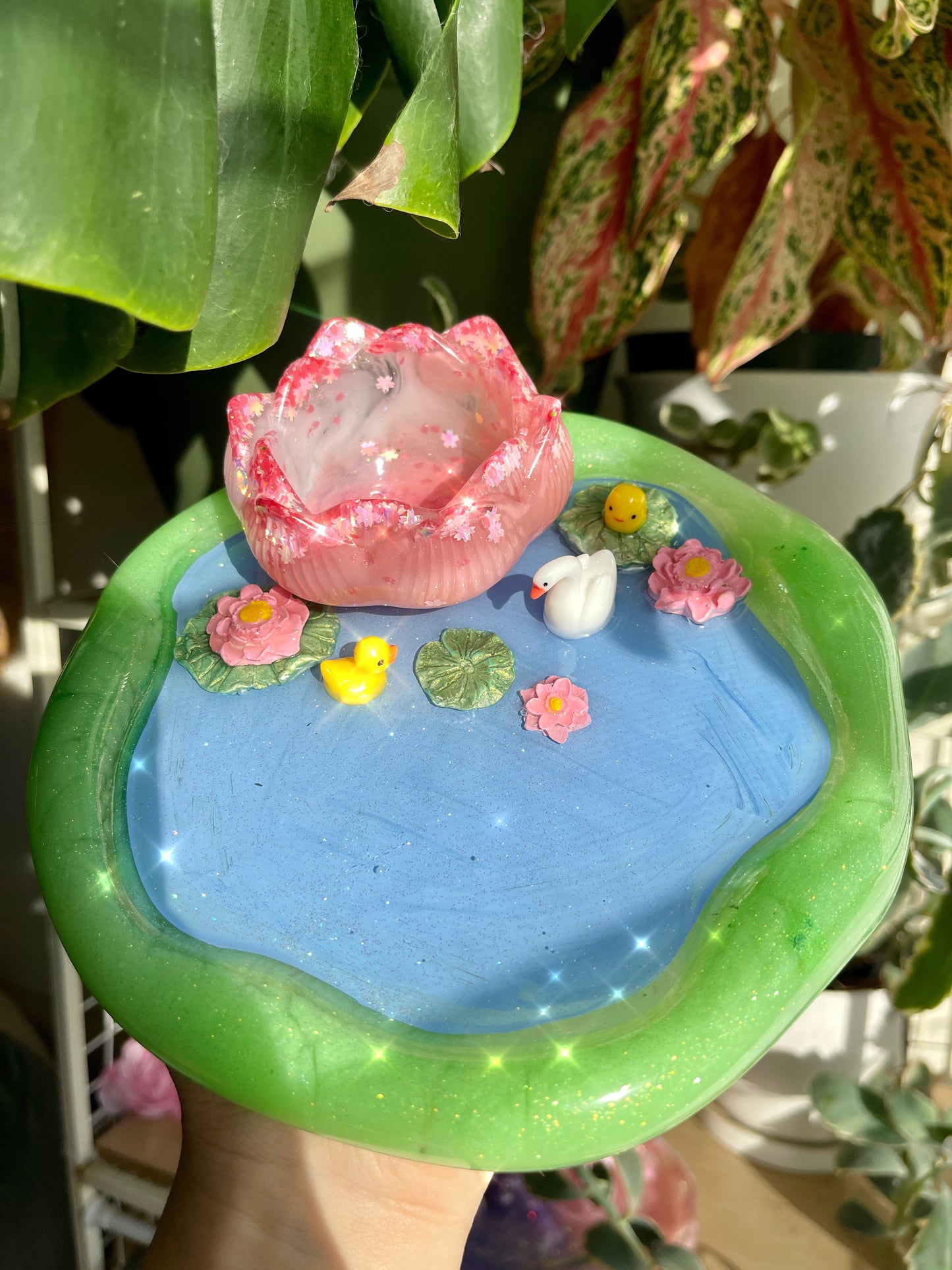 Kawaii Lotus Pond Jewelry/Trinket Tray